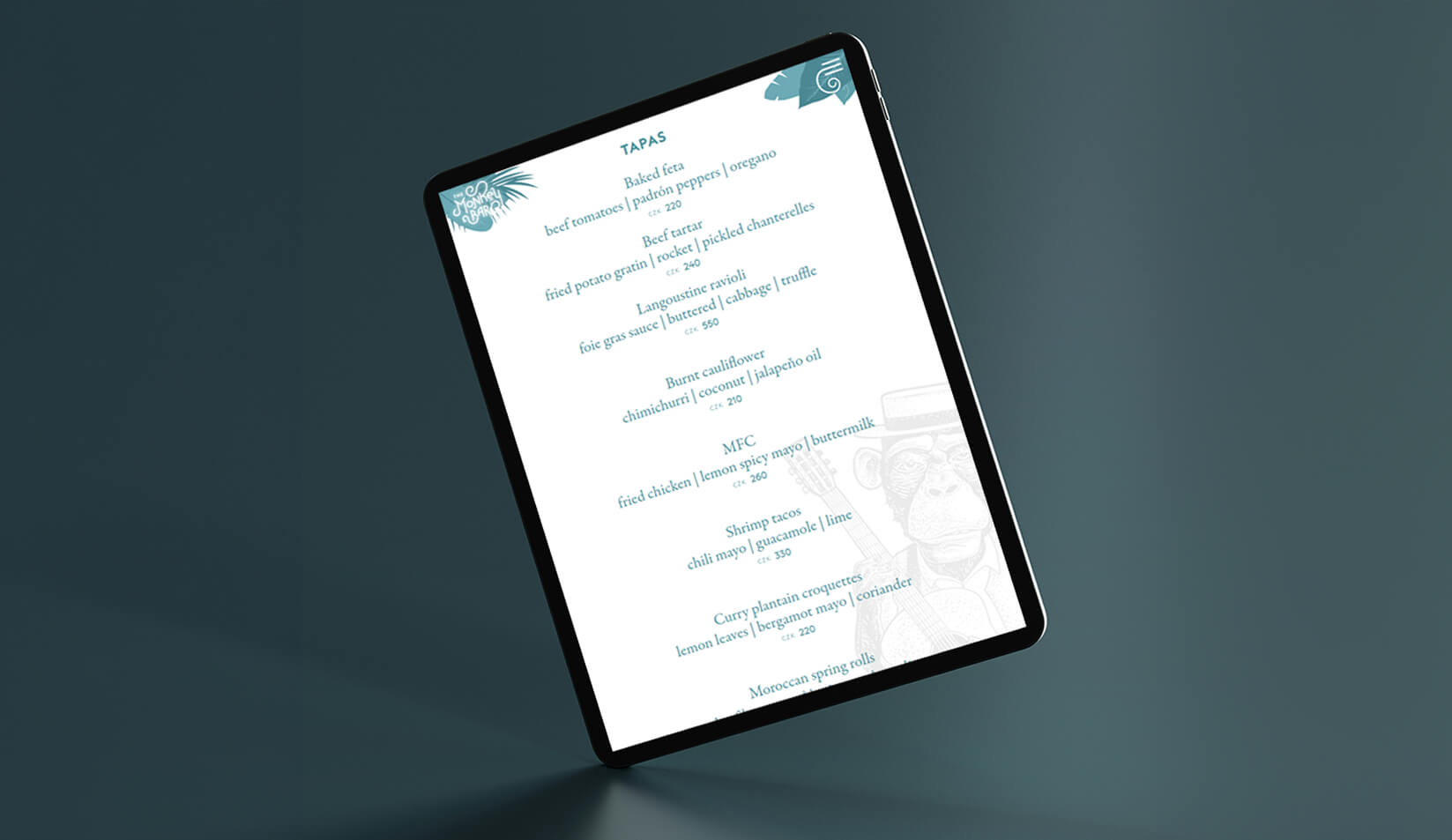 Monkey Bar - Mockup Tablet